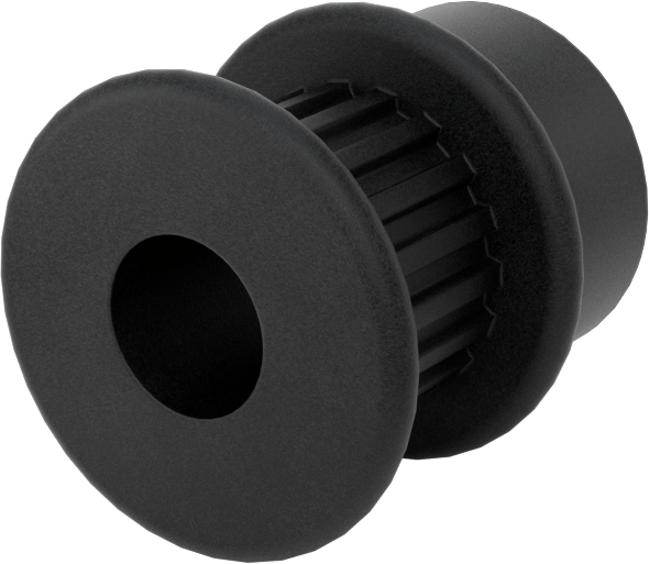 MXL Serisi Hafif Zaman Kayışı Kasnağı, 6 mm Maksimum Kayış Genişliği, 16mm OD, 17,5 mm Toplam Genişlik, 2 Flanş