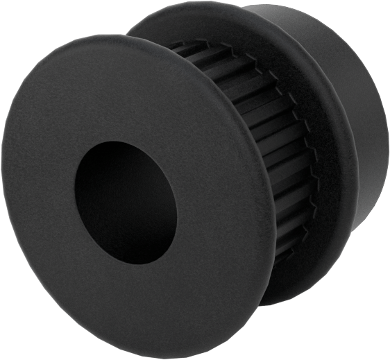 MXL Serisi Hafif Zaman Kayışı Kasnağı, 6 mm Maksimum Kayış Genişliği, 21mm OD, 17,5 mm Toplam Genişlik, 2 Flanş