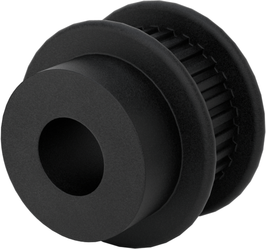 MXL Serisi Hafif Zaman Kayışı Kasnağı, 6 mm Maksimum Kayış Genişliği, 24mm OD, 17,5 mm Toplam Genişlik, 2 Flanş