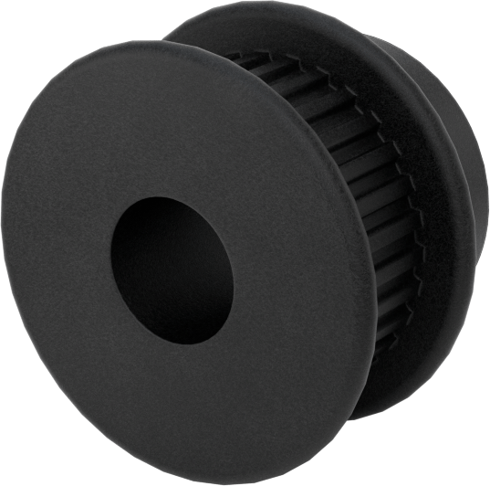 MXL Serisi Hafif Zaman Kayışı Kasnağı, 6 mm Maksimum Kayış Genişliği, 24mm OD, 17,5 mm Toplam Genişlik, 2 Flanş