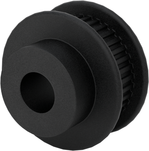 MXL Serisi Hafif Zaman Kayışı Kasnağı, 6 mm Maksimum Kayış Genişliği, 28mm OD, 17,5 mm Toplam Genişlik, 2 Flanş