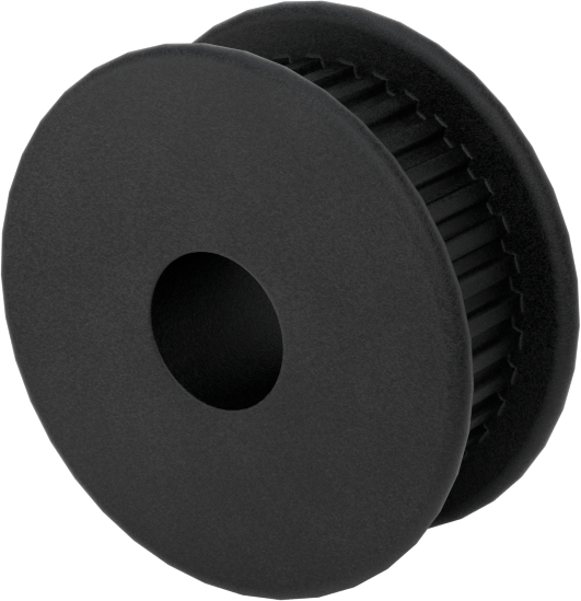 MXL Serisi Hafif Zaman Kayışı Kasnağı, 6 mm Maksimum Kayış Genişliği, 28mm OD, 17,5 mm Toplam Genişlik, 2 Flanş