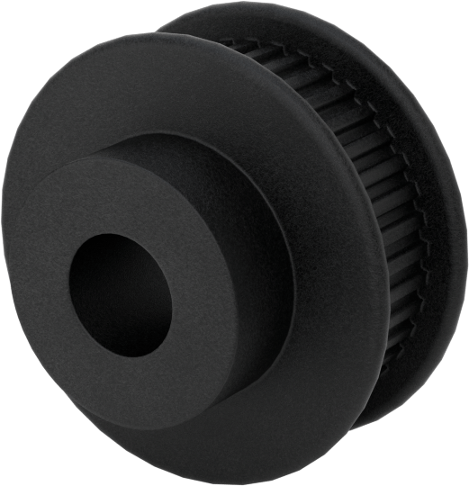 MXL Serisi Hafif Zaman Kayışı Kasnağı, 6 mm Maksimum Kayış Genişliği, 30mm OD, 17,5 mm Toplam Genişlik, 2 Flanş