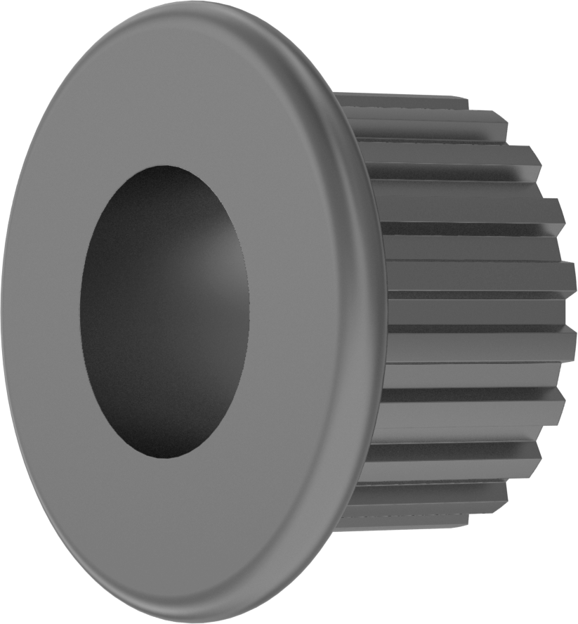 MXL Serisi Hafif Zaman Kayışı Kasnağı, 6 mm Maksimum Kayış Genişliği, 17mm OD, 9,6 mm Toplam Genişlik, 1 Flanş