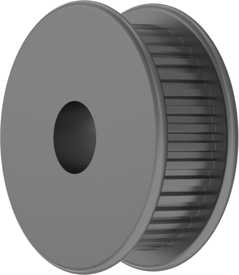 MXL Serisi Hafif Zaman Kayışı Kasnağı, 6 mm Maksimum Kayış Genişliği, 30mm OD, 11,2 mm Toplam Genişlik, 2 Flanş