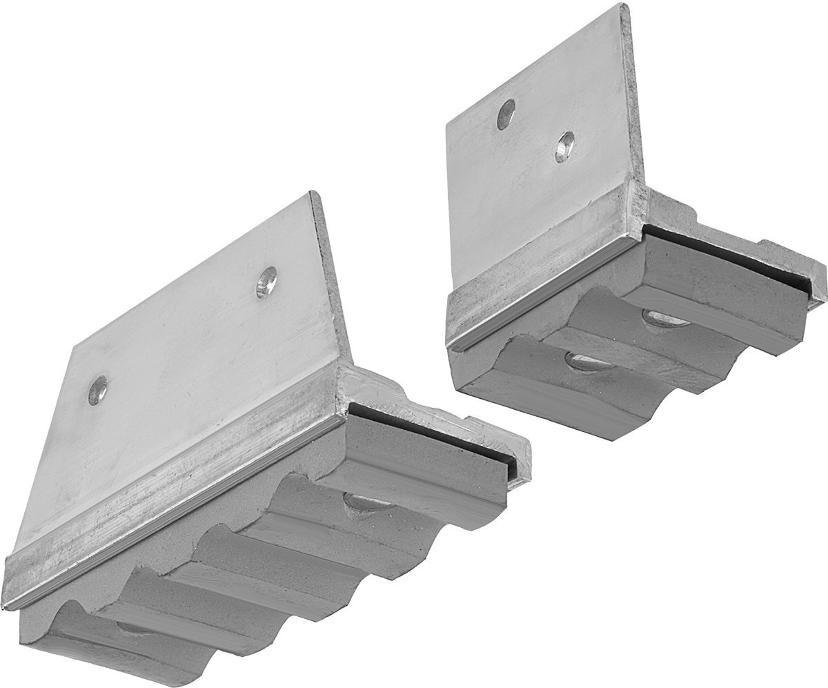 Fiberglas ve alüminyum merdivenler için dört adet Werner 21-8 pabuç
