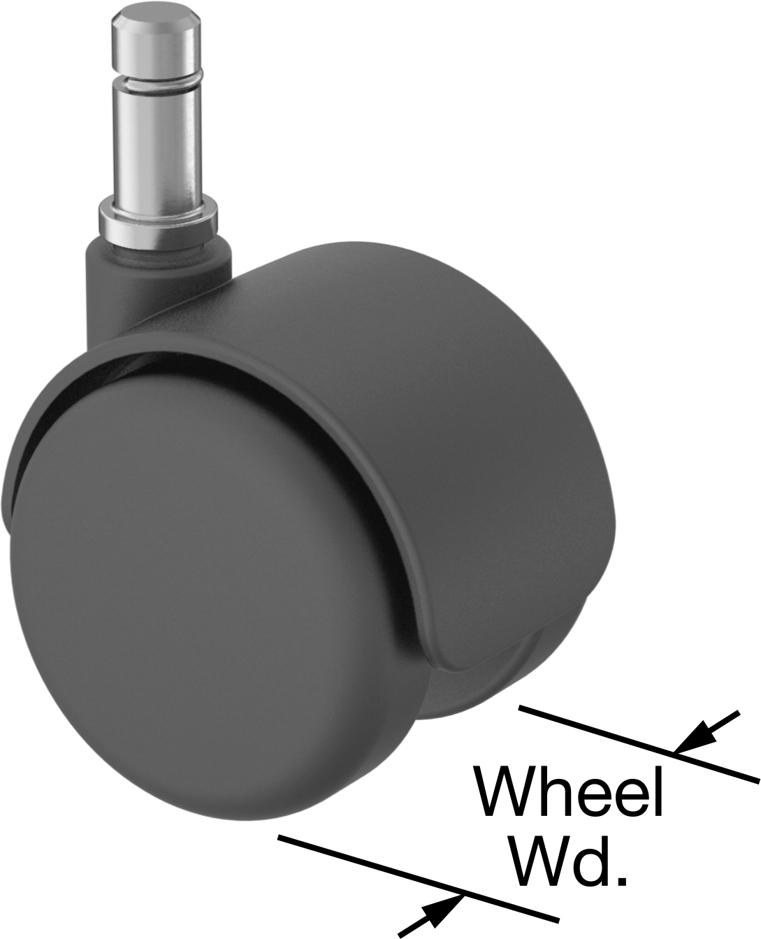 Swivel with Grip Ring, Plastic Hood, and Automatic Brake