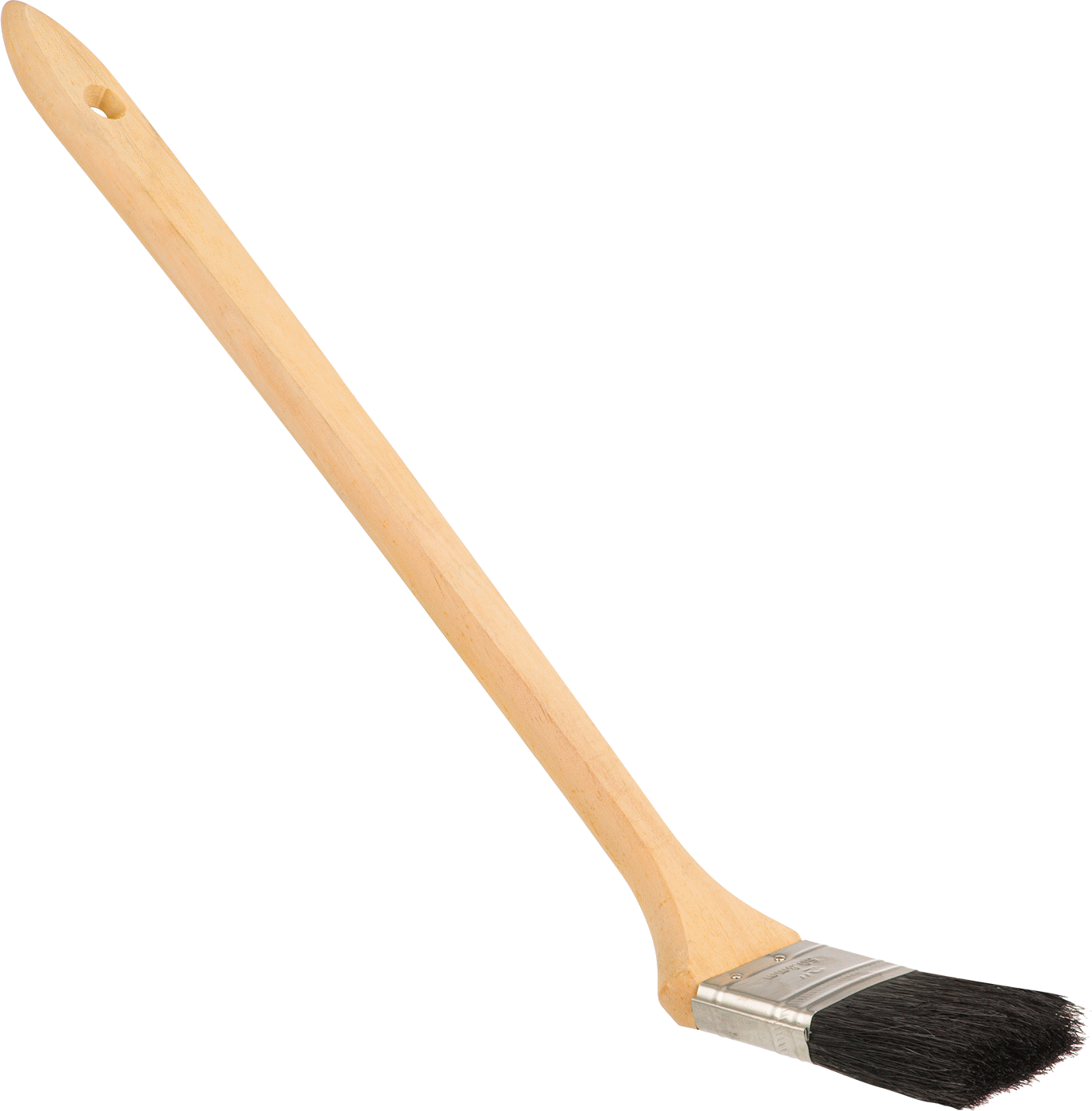 Boya ve Kaplamalar için Ekstra Uzun Uçlu Düz Fırça, Solvent Bazlı için, 2" Genişlikte Kıllar, 14" Toplam Uzunluk