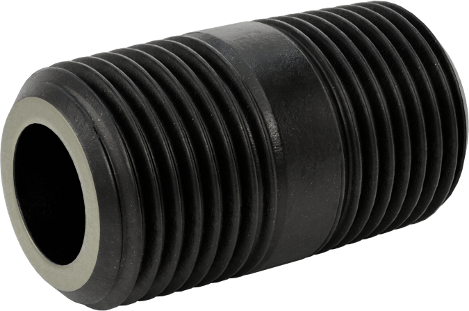 Ekstra Kalın Cidarlı Çelik Boru Nipeli, Her İki Ucu Dişli, 1/2 NPT, 1-1/2" Uzunluk