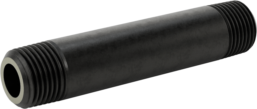 Ekstra Kalın Cidarlı Çelik Boru Nipeli, Her İki Ucu Dişli, 1/2 NPT, 4" Uzunluk