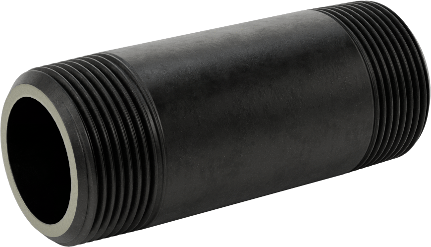 Ekstra Kalın Cidarlı Çelik Boru Nipeli, Her İki Ucu Dişli, 1-1/4 NPT, 4" Uzunluk