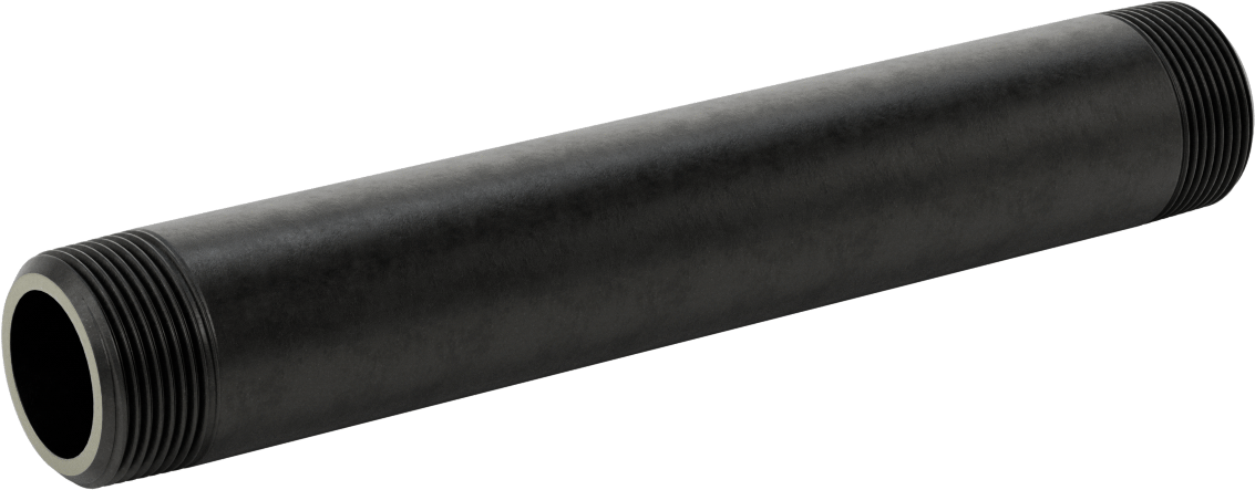 Ekstra Kalın Cidarlı Çelik Boru Nipeli, Her İki Ucu Dişli, 1-1/4 NPT, 10" Uzunluk