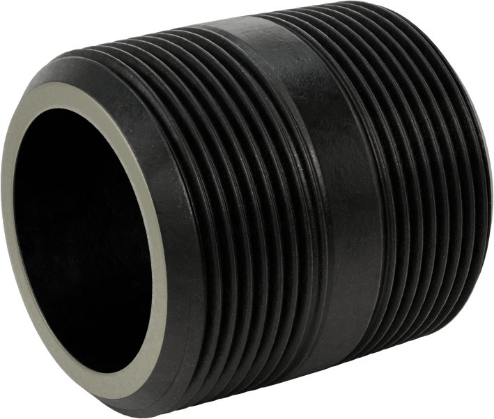 Ekstra Kalın Cidarlı Çelik Boru Nipeli, Her İki Ucu Dişli, 1-1/2 NPT, 2" Uzunluk