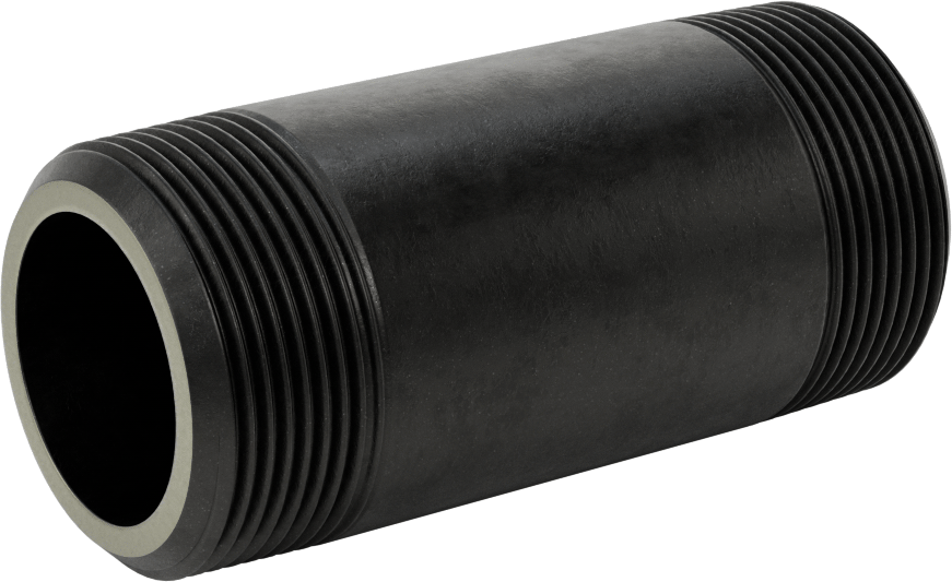 Ekstra Kalın Cidarlı Çelik Boru Nipeli, Her İki Ucu Dişli, 1-1/2 NPT, 4" Uzunluk