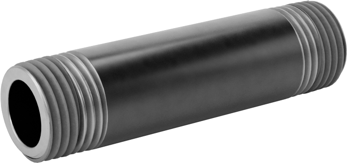 Standart Cidarlı Sızdırmazlık Maddeli Çelik Boru Nipeli, Her İki Ucu Dişli, 1/8 NPT, 1-1/2" Uzunluk