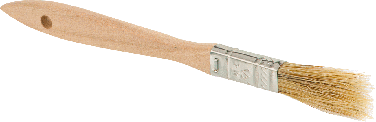 Ahşap Saplı Tek Kullanımlık Fırça, Solvent Bazlı Kaplama için. 5“ Genişlik x 1,5” Uzunlukta Kıllar