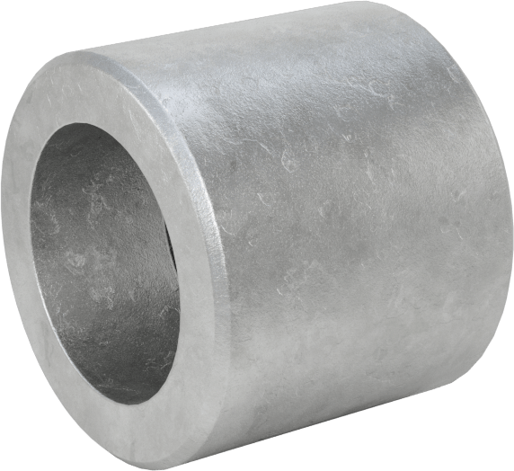 Yüksek Basınçlı Galvanizli Çelik Boru Bağlantı Elemanı, Düz Adaptör, 3/8 NPT Dişi x Alın Kaynağı