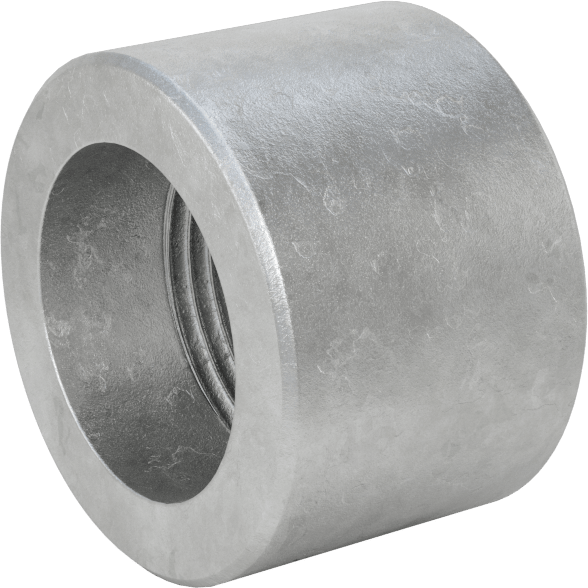 Yüksek Basınçlı Galvanizli Çelik Boru Bağlantı Elemanı, Düz Adaptör, 1 NPT Dişi x Alın Kaynağı