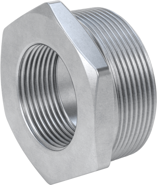 Yüksek Basınçlı Galvanizli Çelik Boru Bağlantı Elemanı, Düz Burç Adaptörü, 2 NPT Erkek x 1,25 NPT Dişi