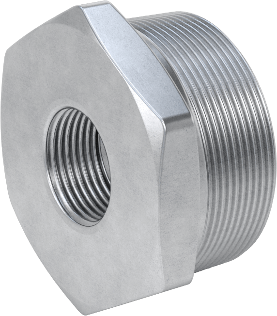 Yüksek Basınçlı Galvanizli Çelik Boru Bağlantı Elemanı, Düz Burç Adaptörü, 2,5 NPT Erkek x 1 NPT Dişi