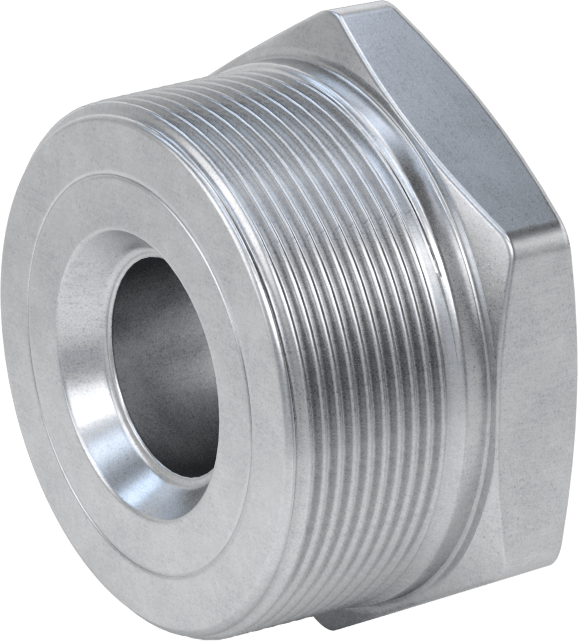 Yüksek Basınçlı Galvanizli Çelik Boru Bağlantı Elemanı, Düz Burç Adaptörü, 2,5 NPT Erkek x 1 NPT Dişi