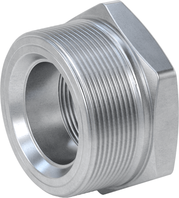 Yüksek Basınçlı Galvanizli Çelik Boru Bağlantı Elemanı, Burç Adaptörü, 2-1/2 NPT Erkek x 1-1/2 NPT Dişi