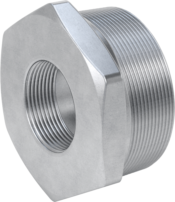Yüksek Basınçlı Galvanizli Çelik Boru Bağlantı Elemanı, Düz Burç Adaptörü, 3 NPT Erkek x 1,5 NPT Dişi