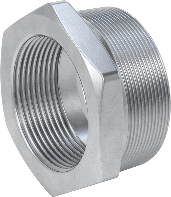 Yüksek Basınçlı Galvanizli Çelik Boru Bağlantı Elemanı, Düz Burç Adaptörü, 3 NPT Erkek x 2,5 NPT Dişi
