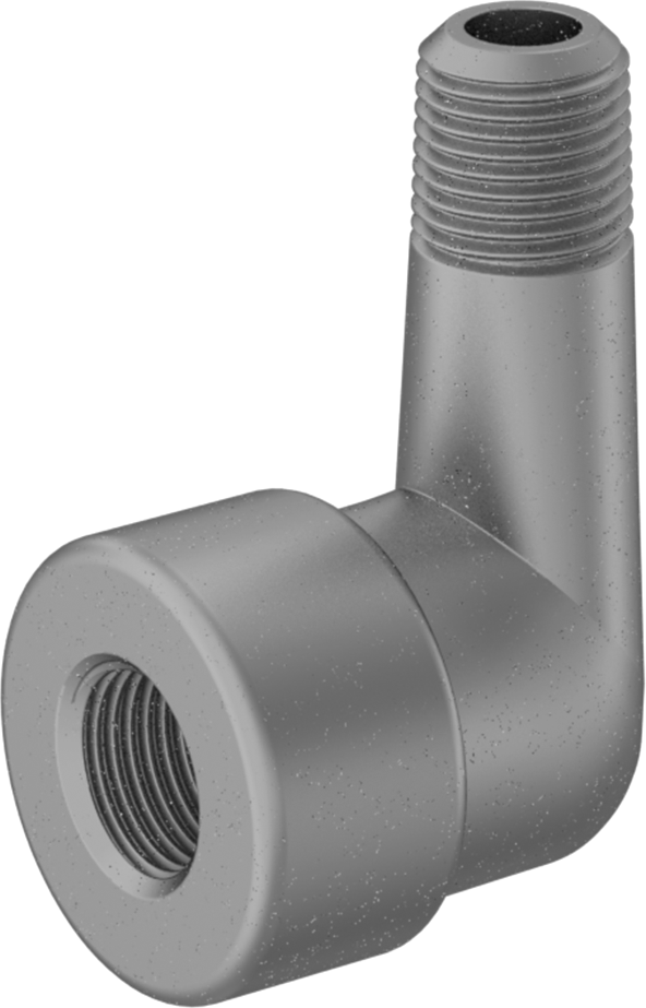 Yüksek Basınçlı Galvanizli Çelik Boru Bağlantı Elemanı, 90 Derece Dirsek Adaptörü, 1/8 NPT Dişi x Erkek