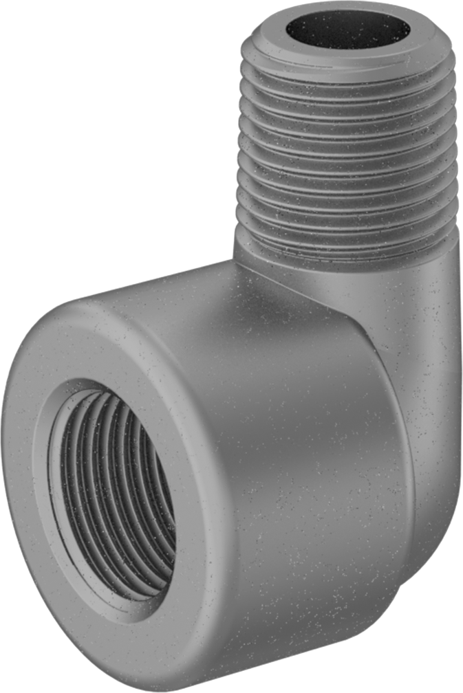 Yüksek Basınçlı Galvanizli Çelik Boru Bağlantı Elemanı, 90 Derece Dirsek Adaptörü, 1/2 NPT Dişi x Erkek