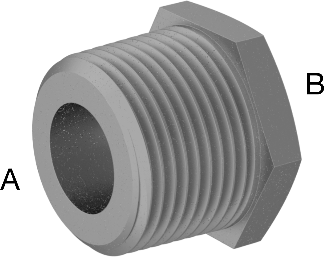 Yüksek Basınçlı Galvanizli Çelik Boru Bağlantı Elemanı, Burç Redüksiyon Adaptörü, 1 NPT Erkek x 1/2 NPT Dişi