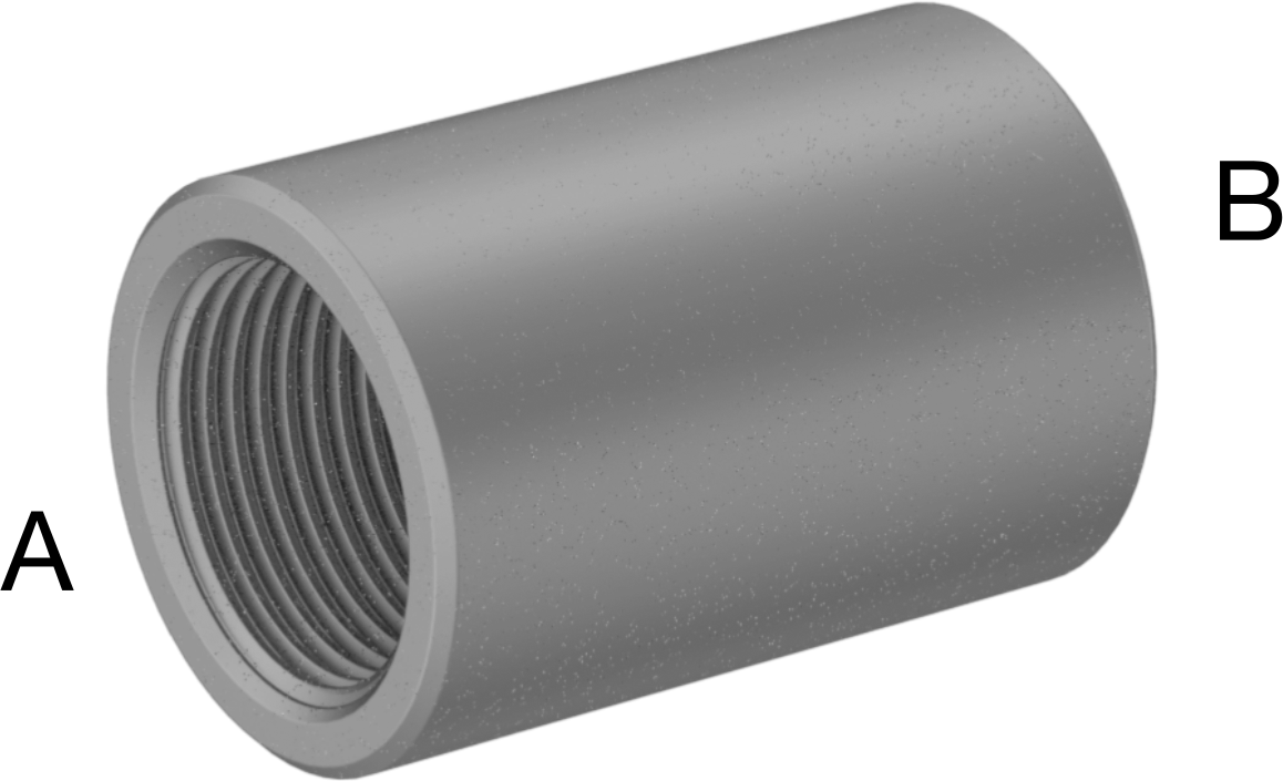 Yüksek Basınçlı Galvanizli Çelik Boru Bağlantı Elemanı, Düz Redüktör, 3/4 x 3/8 NPT Dişi
