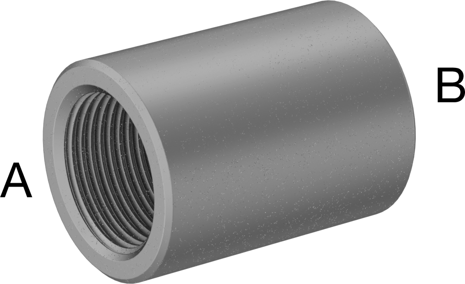Yüksek Basınçlı Galvanizli Çelik Boru Bağlantı Elemanı, Düz Redüktör, 1 x 3/4 NPT Dişi