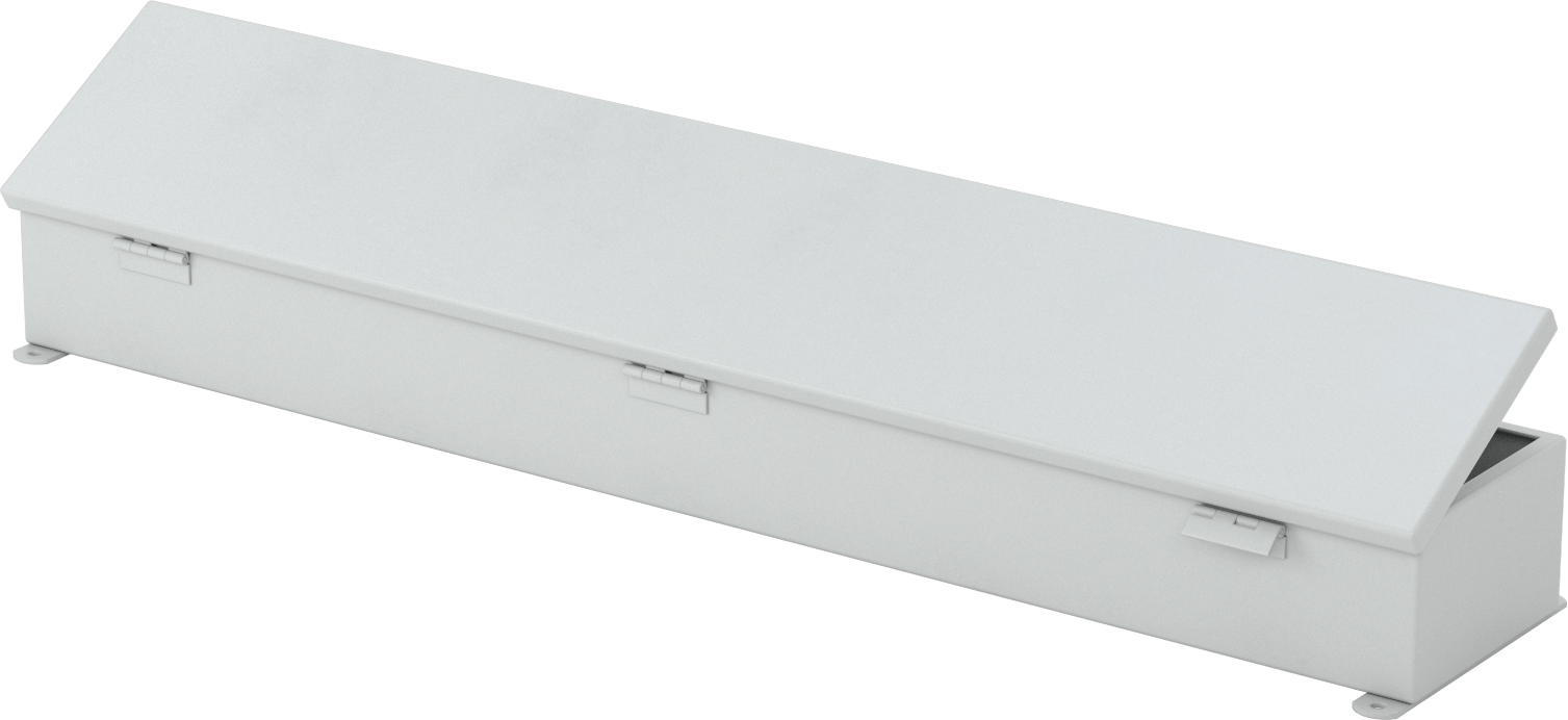 Yağ Sızdırmaz Kapalı Oluklu Kablo Kanalı, 6“ Genişlik x 6” Derinlik, 3 Fit Uzunluk