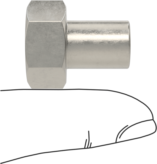 Altıgen Flanşlı Eksantrik Burç, 12 mm Delik Çapı için