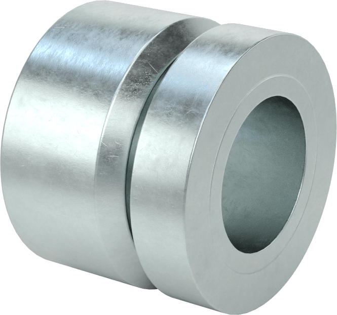 Hızlı Bağlantılı Sıkıştırma Mil Yaka, 1-1/4" Çap için, Çinko Kaplamalı 1215 Karbon Çelik