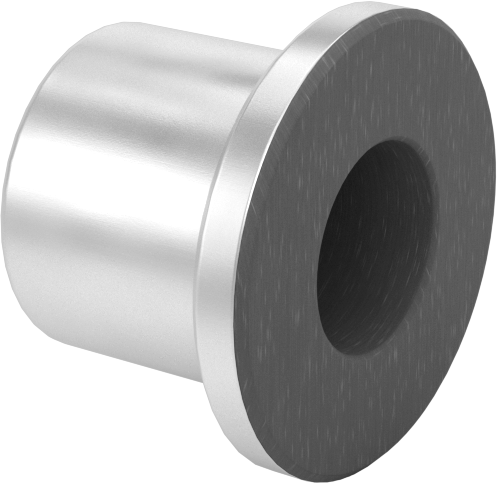 Kuru Çalışmalı Metal Takviyeli PTFE Kovanlı Rulman, Alüminyum Kabuklu, Flanşlı, 10 mm Mil Çapı için, 16 mm Uzunluk
