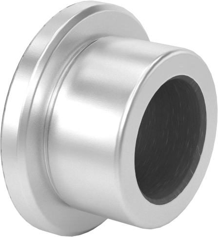 Kuru Çalışmalı Metal Takviyeli PTFE Kovanlı Rulman, Alüminyum Kabuklu, Flanşlı, 12 mm Şaft Çapı için, 12 mm Uzunluk