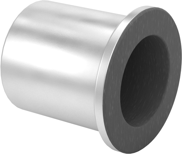 Kuru Çalışmalı Metal Takviyeli PTFE Kovanlı Rulman, Alüminyum Kabuklu, Flanşlı, 20 mm Mil Çapı için, 30 mm Uzunluk