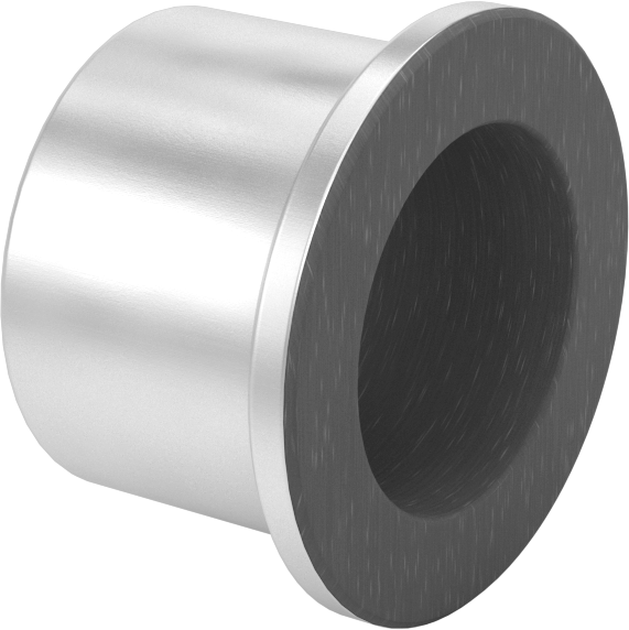 Kuru Çalışmalı Metal Takviyeli PTFE Kovanlı Rulman, Alüminyum Kabuklu, Flanşlı, 35 mm Mil Çapı için, 35 mm Uzunluk