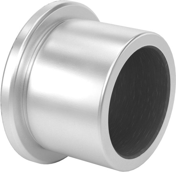 Kuru Çalışmalı Metal Takviyeli PTFE Kovanlı Rulman, Alüminyum Kabuklu, Flanşlı, 35 mm Mil Çapı için, 35 mm Uzunluk