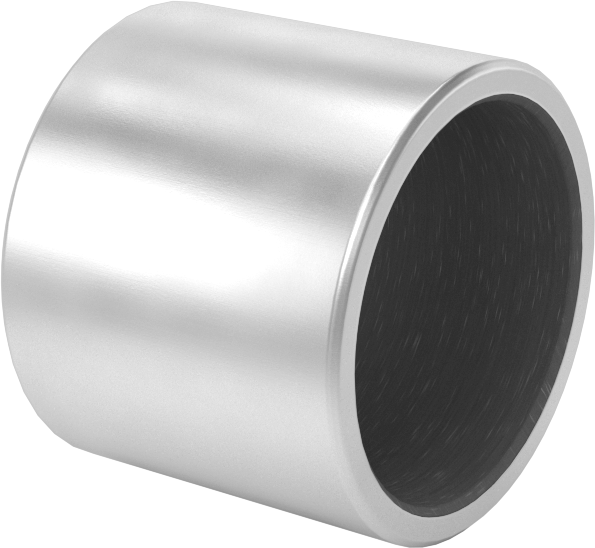 Kuru Çalışmalı Metal Takviyeli PTFE Kovanlı Rulman, Alüminyum Kabuklu, 25 mm Mil Çapı için, 25 mm Uzunluk