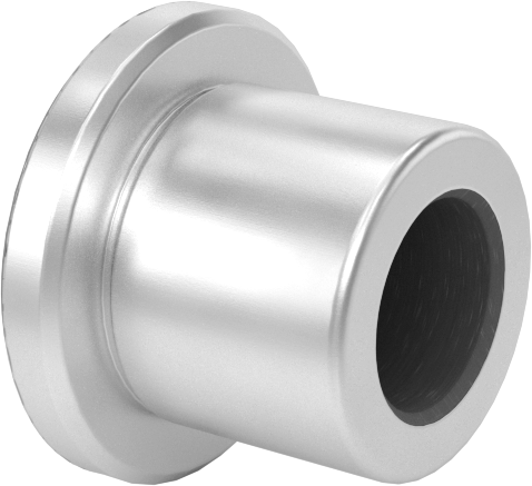 Kuru Çalışmalı Metal Takviyeli PTFE Kovanlı Rulman, Alüminyum Kabuklu, Flanşlı, 6 mm Mil Çapı için, 10 mm Uzunluk