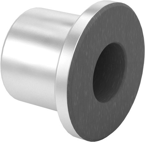 Kuru Çalışmalı Metal Takviyeli PTFE Kovanlı Rulman, Alüminyum Kabuklu, Flanşlı, 6 mm Mil Çapı için, 10 mm Uzunluk