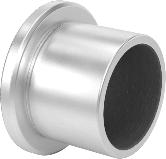 Kuru Çalışmalı Metal Takviyeli PTFE Kovanlı Rulman, Alüminyum Kabuklu, Flanşlı, 25 mm Mil Çapı için, 25 mm Uzunluk