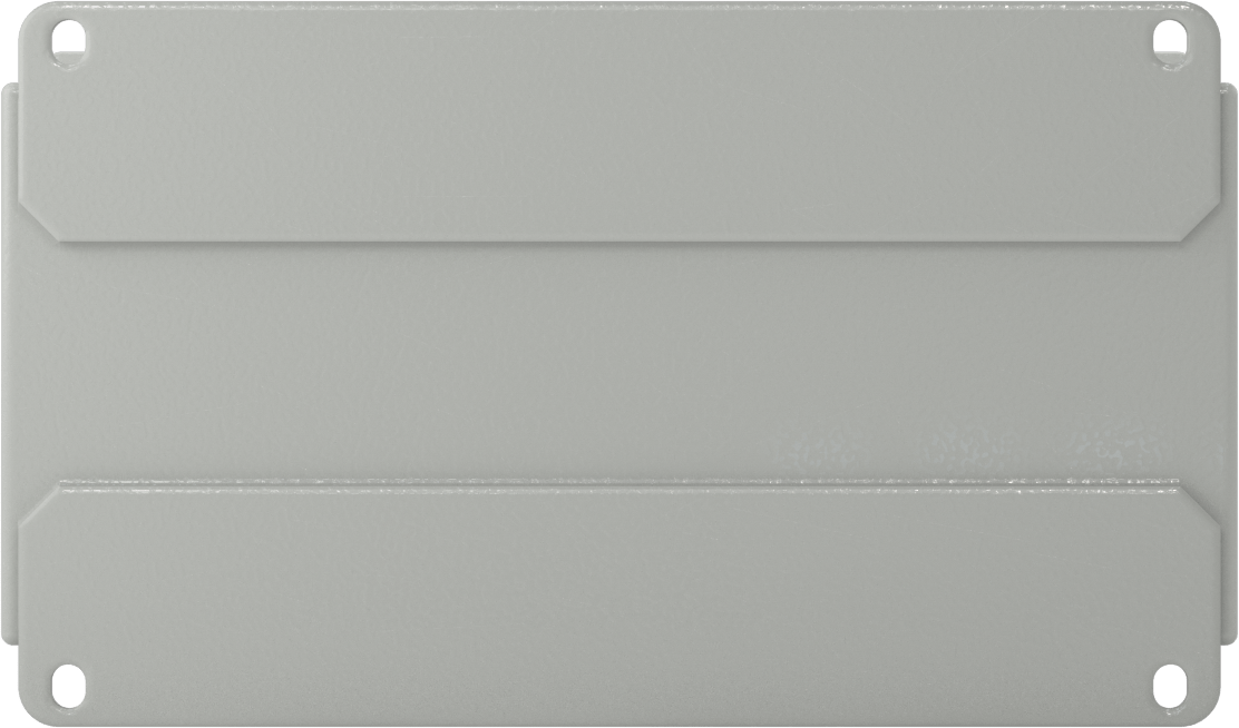 30 mm Basma Düğmesi için Eğimli Üstlü Muhafaza, Yağa Dayanıklı, 3 Delik, 4-3/4" x 8" x 4-1/2"