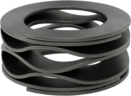 İstiflenmiş Dalgalı Disk Yay, Düz Uçlar, 0,2" Mil Çapı için, 0,07 inç Yükseklik