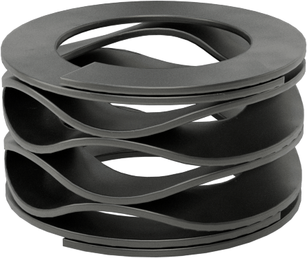 İstiflenmiş Dalgalı Disk Yay, Düz Uçlar, 0,2" Mil Çapı için, 0,096" Yükseklik