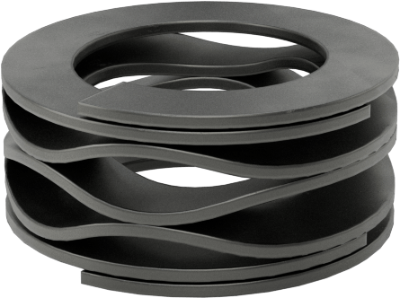 İstiflenmiş Dalgalı Disk Yay, Düz Uçlar, 0,2" Mil Çapı için, 0,072" Yükseklik