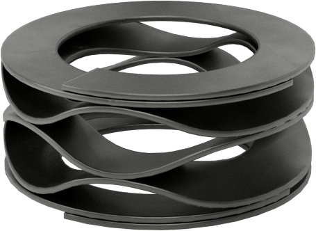 İstiflenmiş Dalgalı Disk Yay, Düz Uçlar, 0,281" Mil Çapı için, 0,063 inç Yükseklik